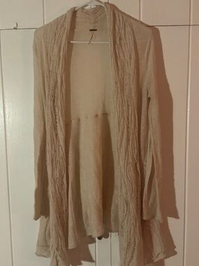 Free People Beige Cardigan